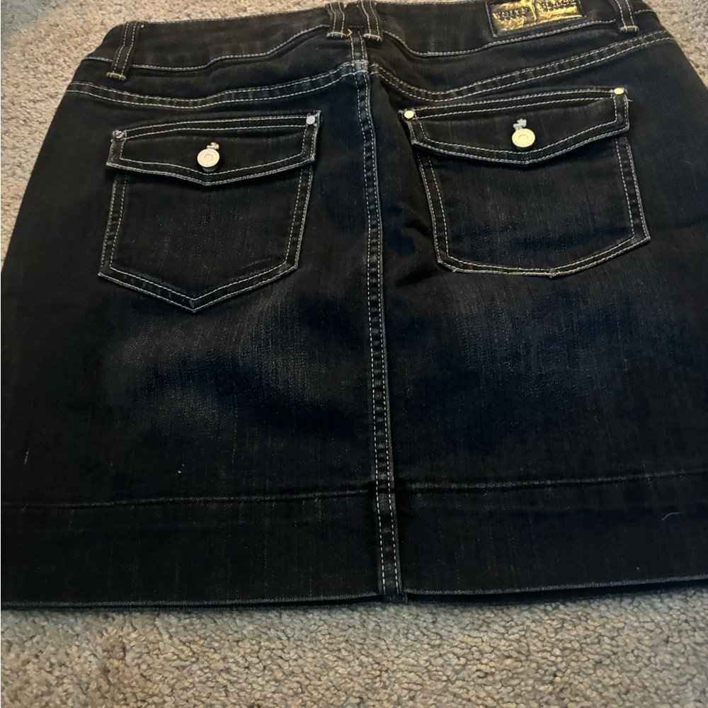 White House Black Market Dark Denim Skirt - 15.5 inches long